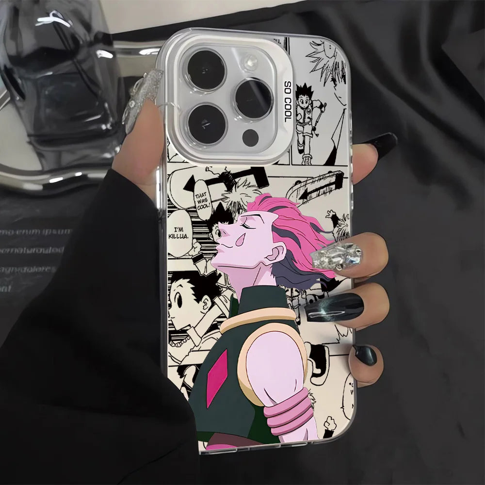 Hisoka Manga Collage Case for iPhone - Silver White finish