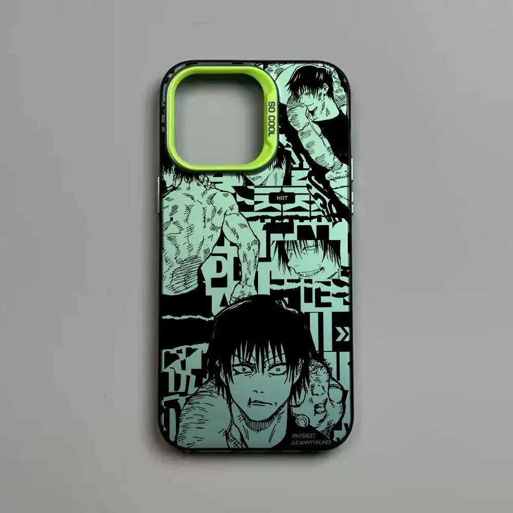 Toji Manga Collage Case for iPhone - Green finish
