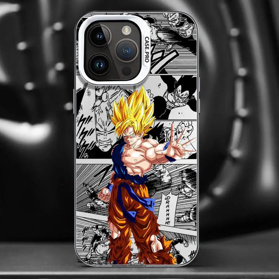 Golden Saiyan Manga Case for iPhone - White finish