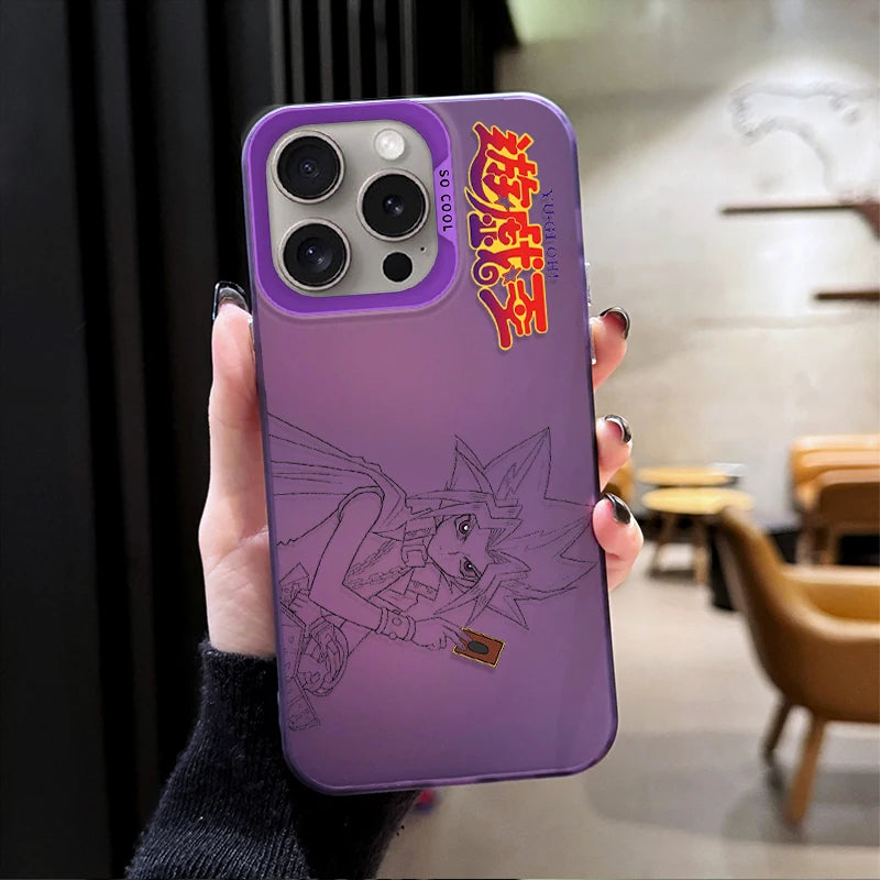 Yami Yugi Card Draw Sketch Case for iPhone - Aurora Violet finish