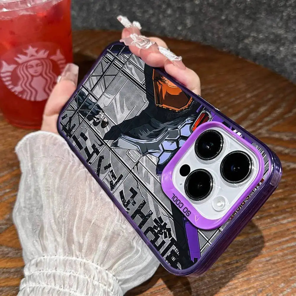 Shinji Gray Manga Case for iPhone - Aurora Violet finish
