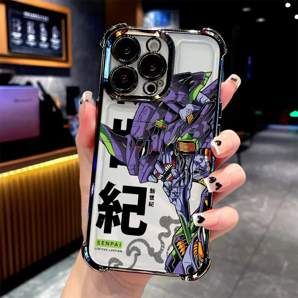 Eva Unit-01 Monument Clear Case for iPhone - Clear Chrome finish
