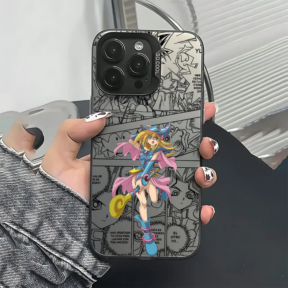 Dark Magician Girl Pink Staff Manga Panel Case for iPhone - Graphite Black finish