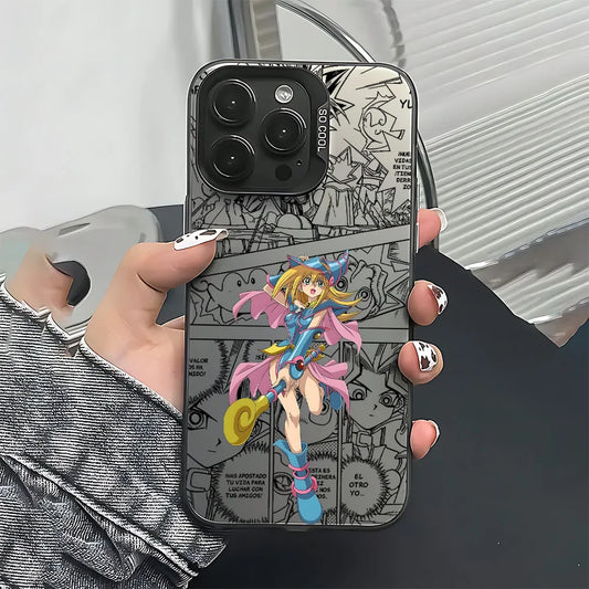 Dark Magician Girl Pink Staff Manga Panel Case for iPhone - Graphite Black finish