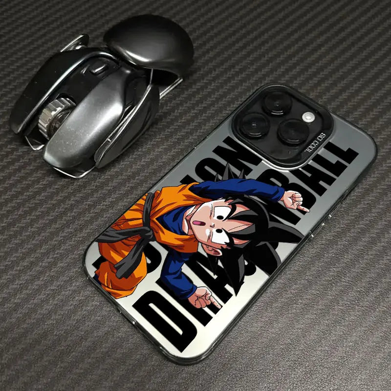 Young Saiyan Orange Case for iPhone - Black finish