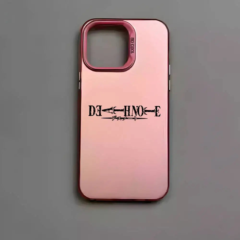 Death Note Minimalist Logo Case for iPhone - Rose Pink finish