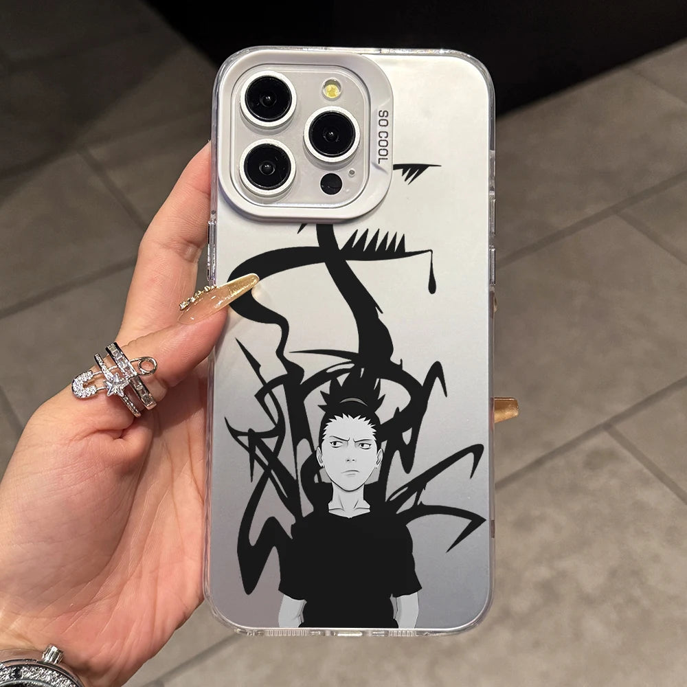 Shikamaru Shadow Silhouette Case for iPhone - Silver