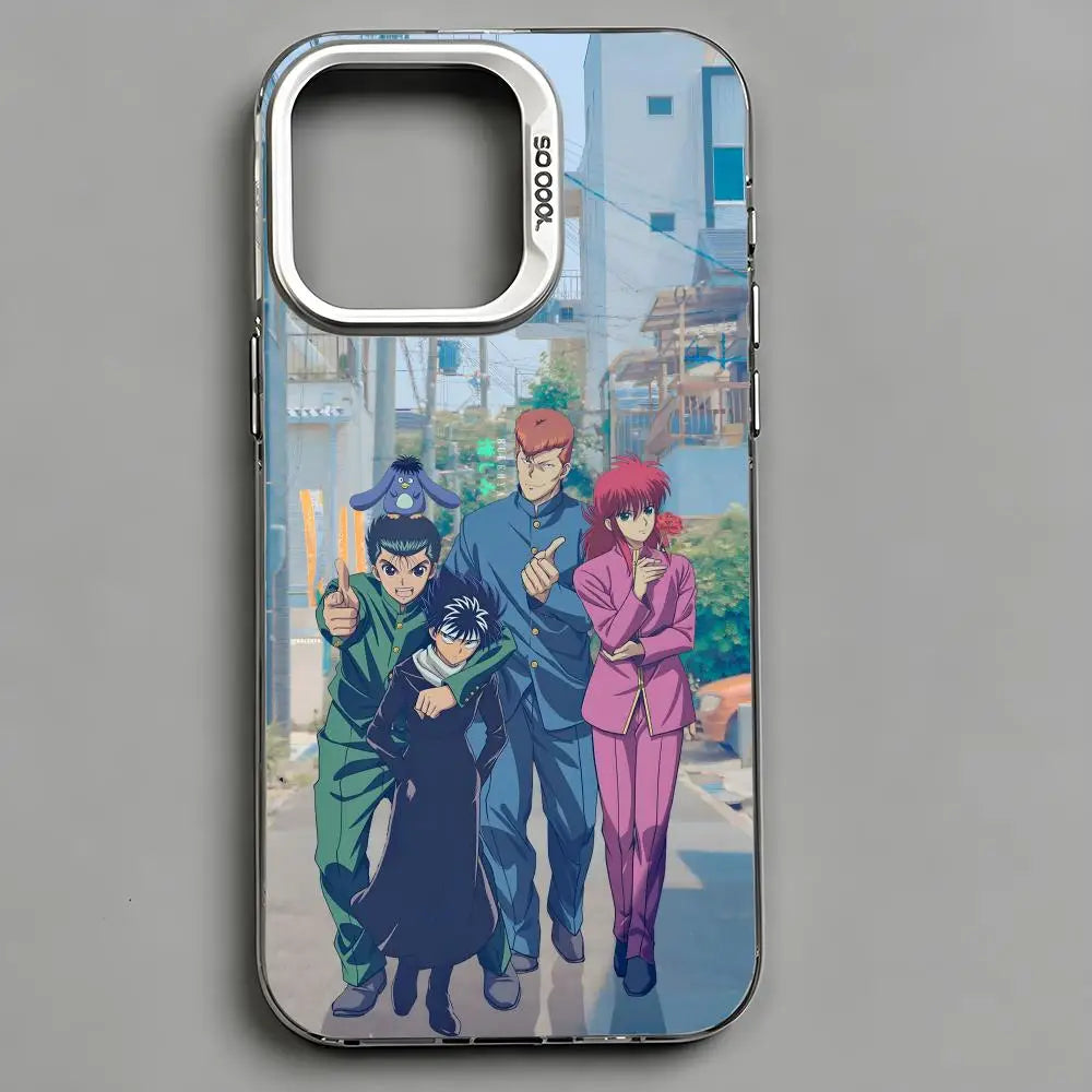 Yu Yu Hakusho City Walk Team Case for iPhone - Aurora Silver finish