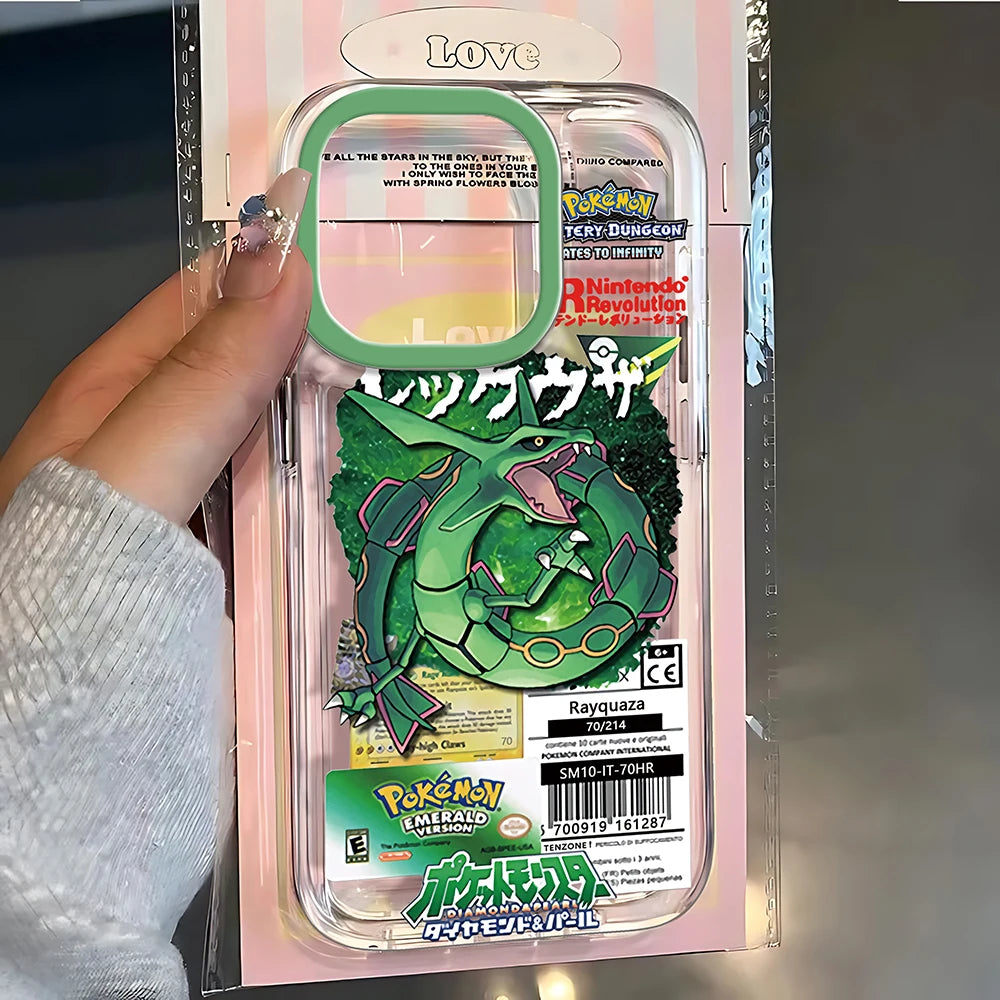 Rayquaza Emerald Game Poster Case for iPhone - Clear Shell finish