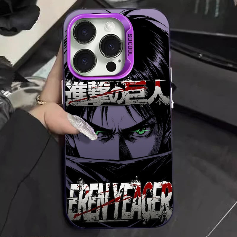 Eren and Mikasa Battle Case for iPhone - Design 3