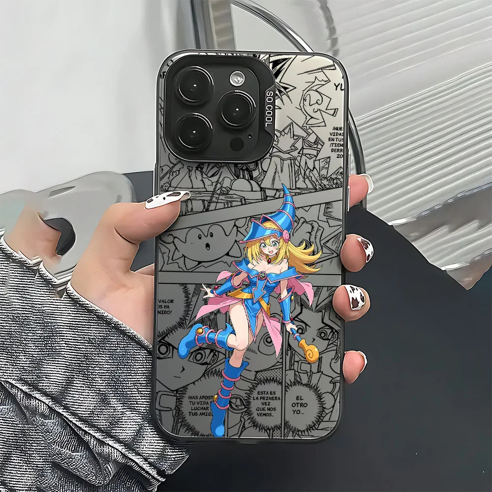 Dark Magician Girl Blue Staff Manga Panel Case for iPhone - Graphite Black finish