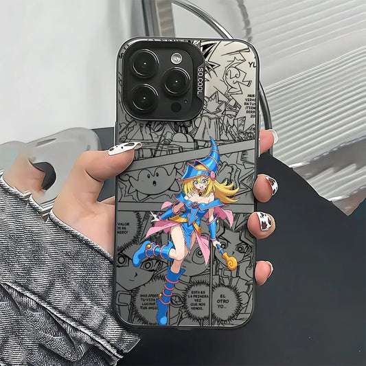 Dark Magician Girl Blue Staff Manga Panel Case for iPhone - Graphite Black finish