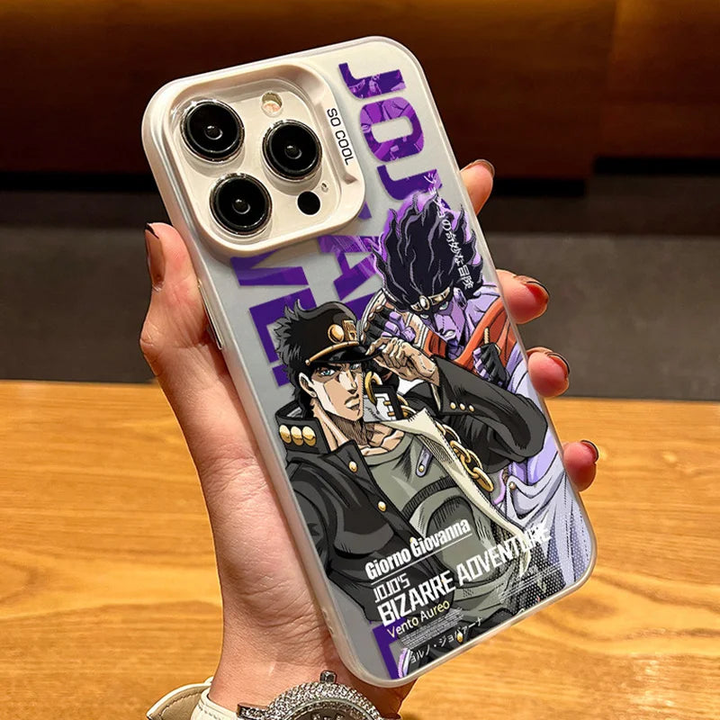 Jotaro and Star Platinum Acrylic Case for iPhone - Pearl White finish