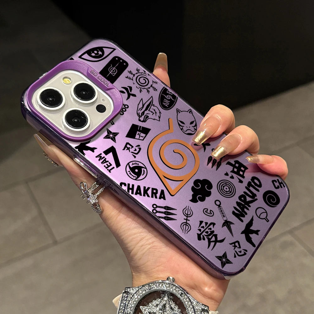 Hidden Leaf Symbol Pattern Case for iPhone - Lavender