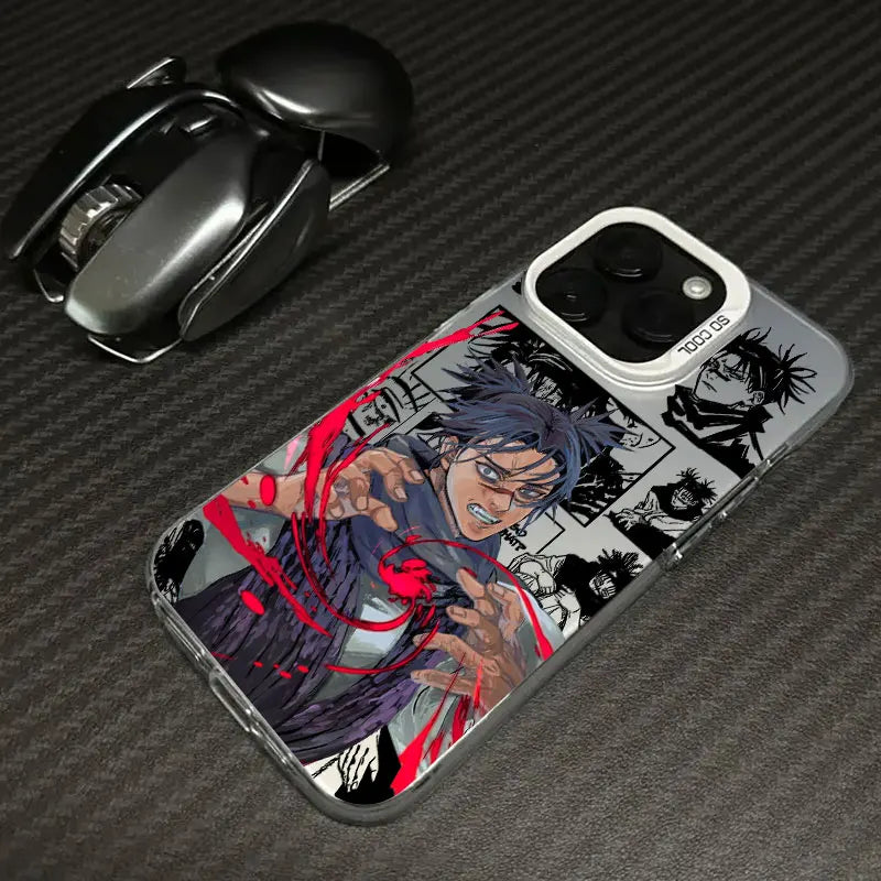 Choso Crimson Blood Art Case for iPhone - Silver finish