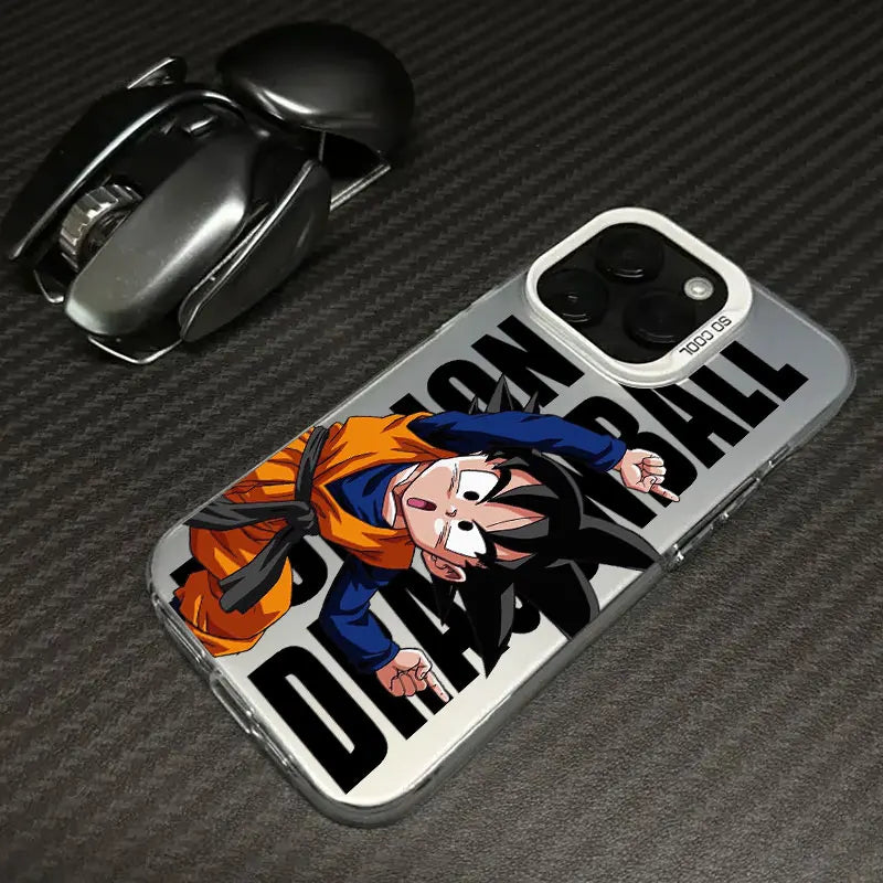 Young Saiyan Orange Case for iPhone - White finish