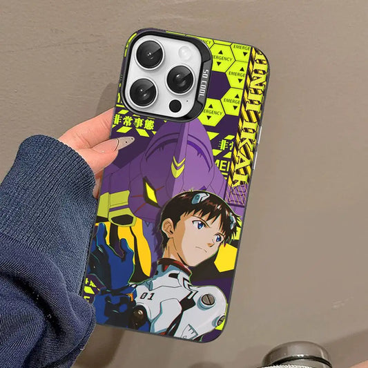 Shinji Ikari Neon Portrait Case for iPhone - Graphite Black finish