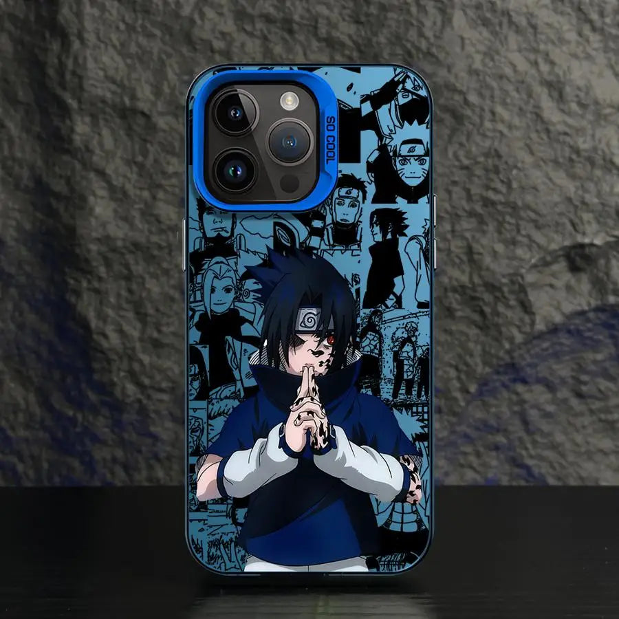 Sasuke Manga Collage Case for iPhone - Blue