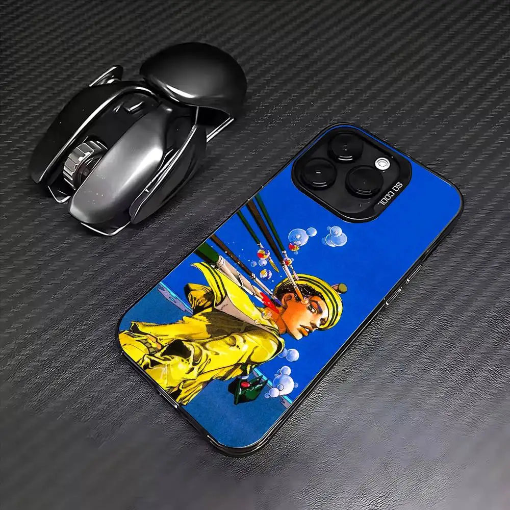 Dio Brando Blue Portrait Case for iPhone - Colored Silver finish