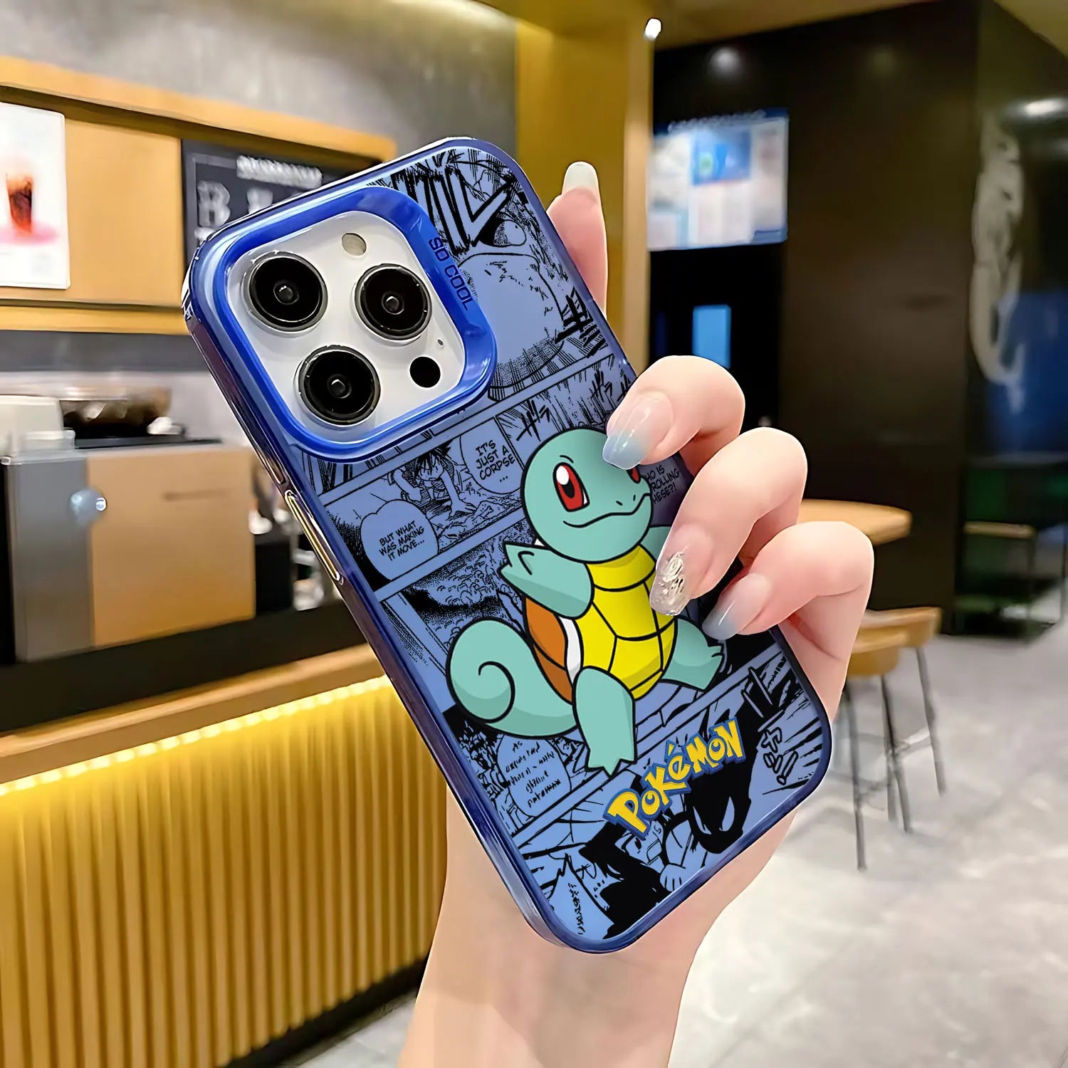 Squirtle Manga Collage Case for iPhone - Ocean Manga finish
