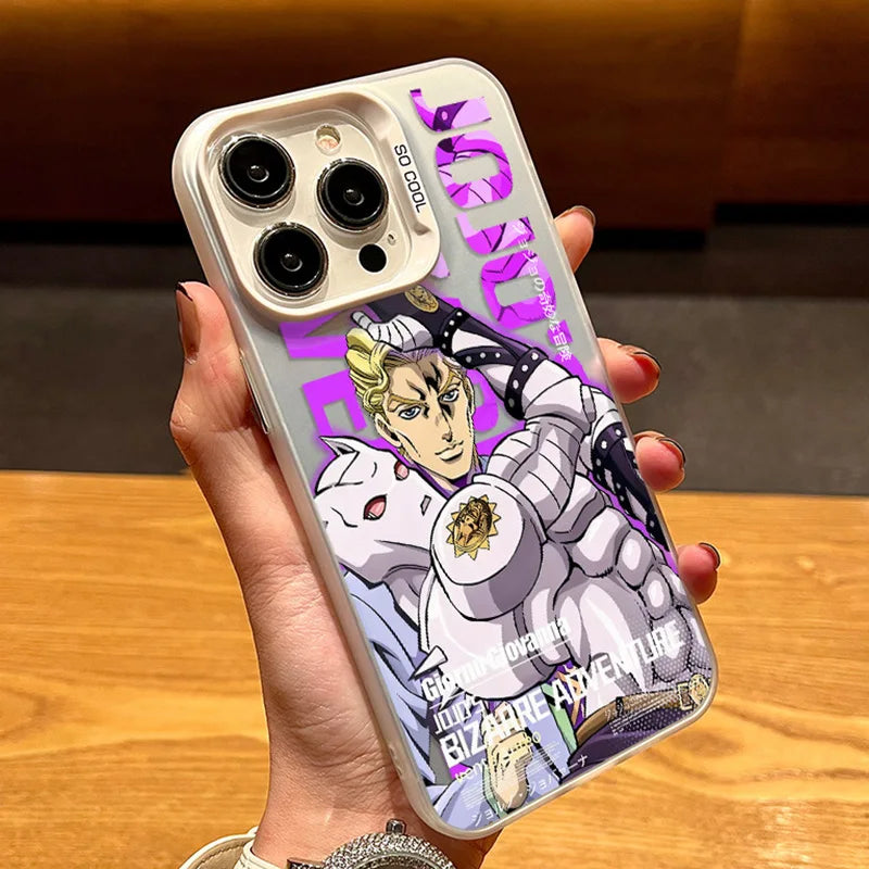 Yoshikage Kira and Killer Queen Acrylic Case for iPhone - Pearl White finish