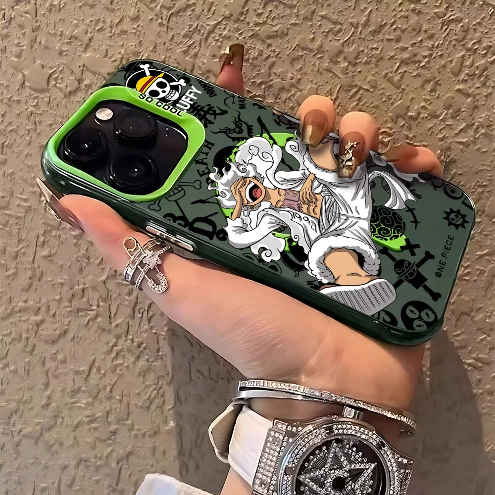 Luffy and Zoro Magnetic Case for iPhone - Design 1 — Green