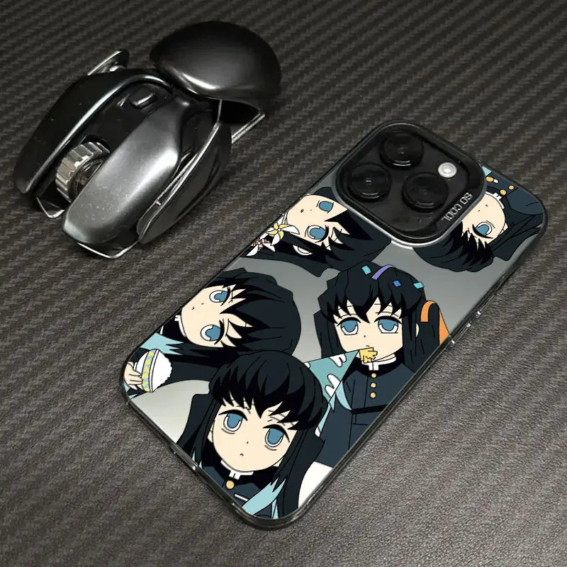 Muichiro Chibi Faces Case for iPhone - Graphite Black finish