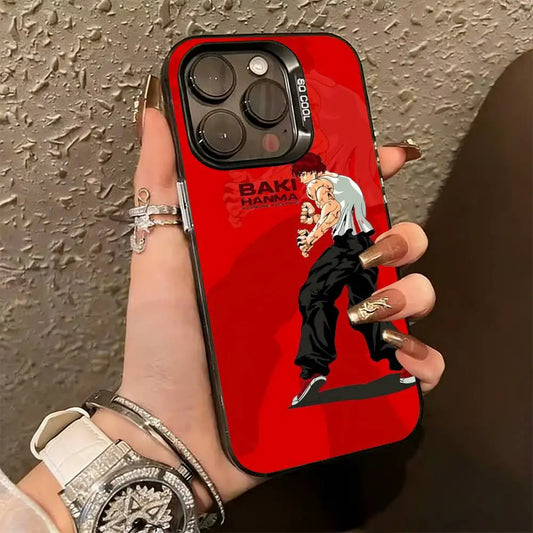 Baki Red Battle Stance Case for iPhone - Glossy Black finish