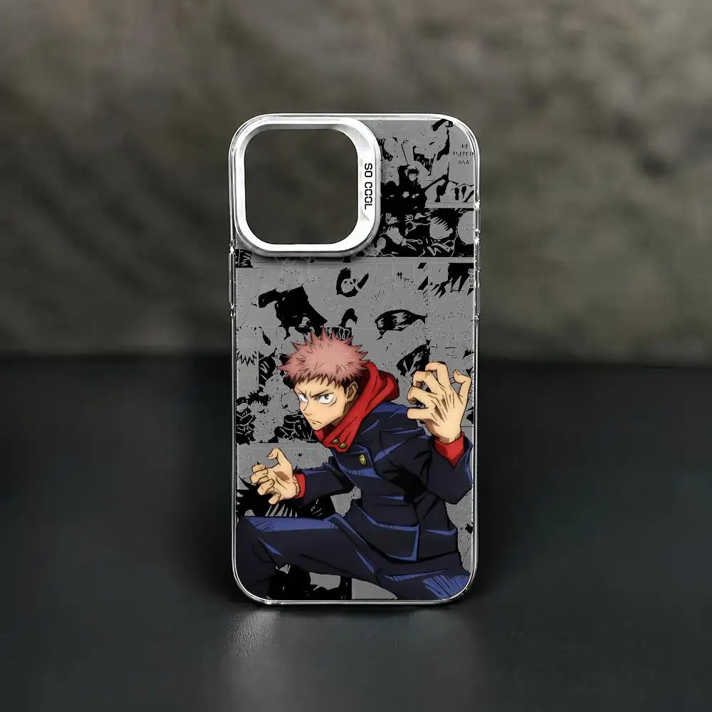 Yuji Battle Stance Manga Case for iPhone - Silver finish