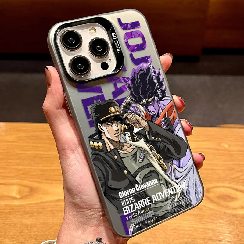 Jotaro and Star Platinum Acrylic Case for iPhone - Graphite Purple finish