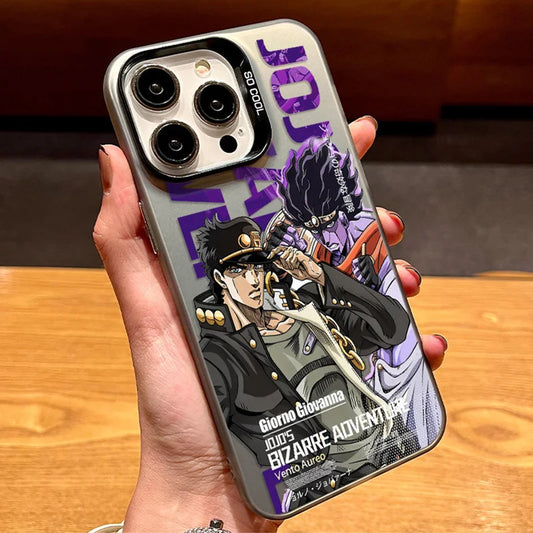 Jotaro and Star Platinum Acrylic Case for iPhone - Graphite Purple finish