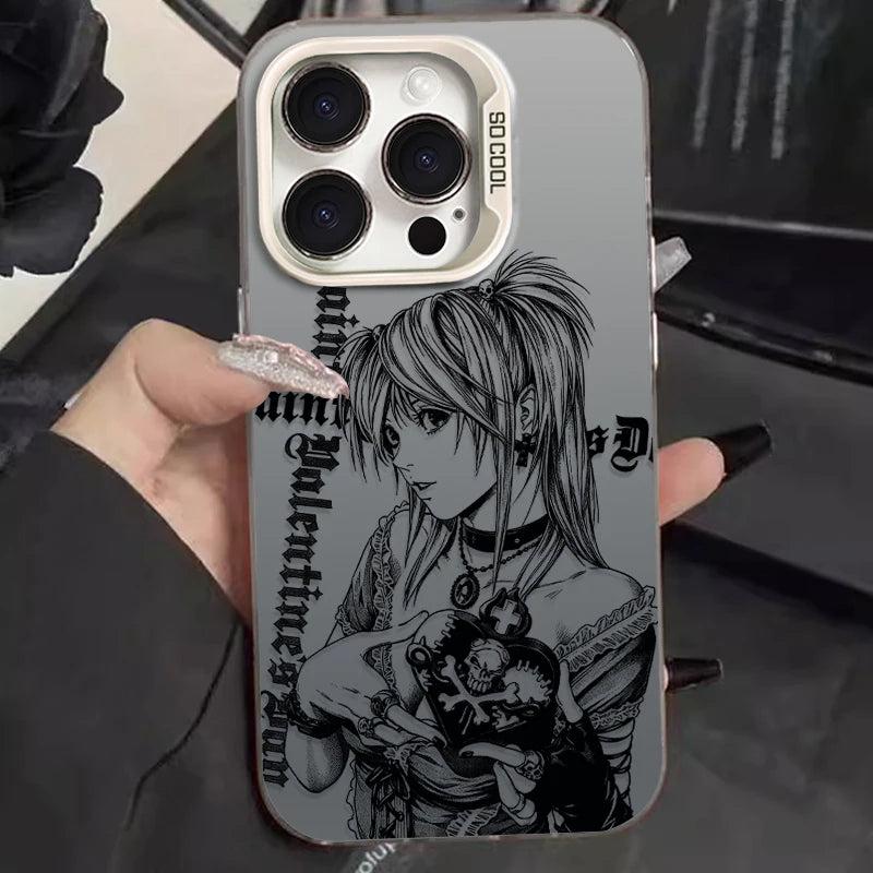 Misa Gothic Rose Gradient Case for iPhone - Silver White finish