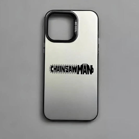 Chainsaw Man Minimalist Wordmark Case for iPhone - Graphite Black finish