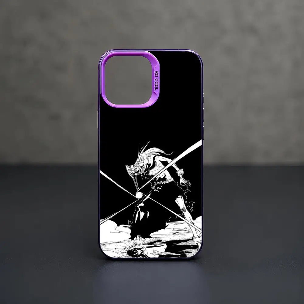 Soul Reaper Monochrome Duel Case for iPhone - Purple Gradient Frame finish
