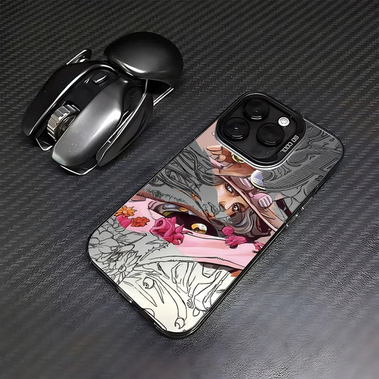 Rose Stand Manga Portrait Case for iPhone - Graphite Black finish