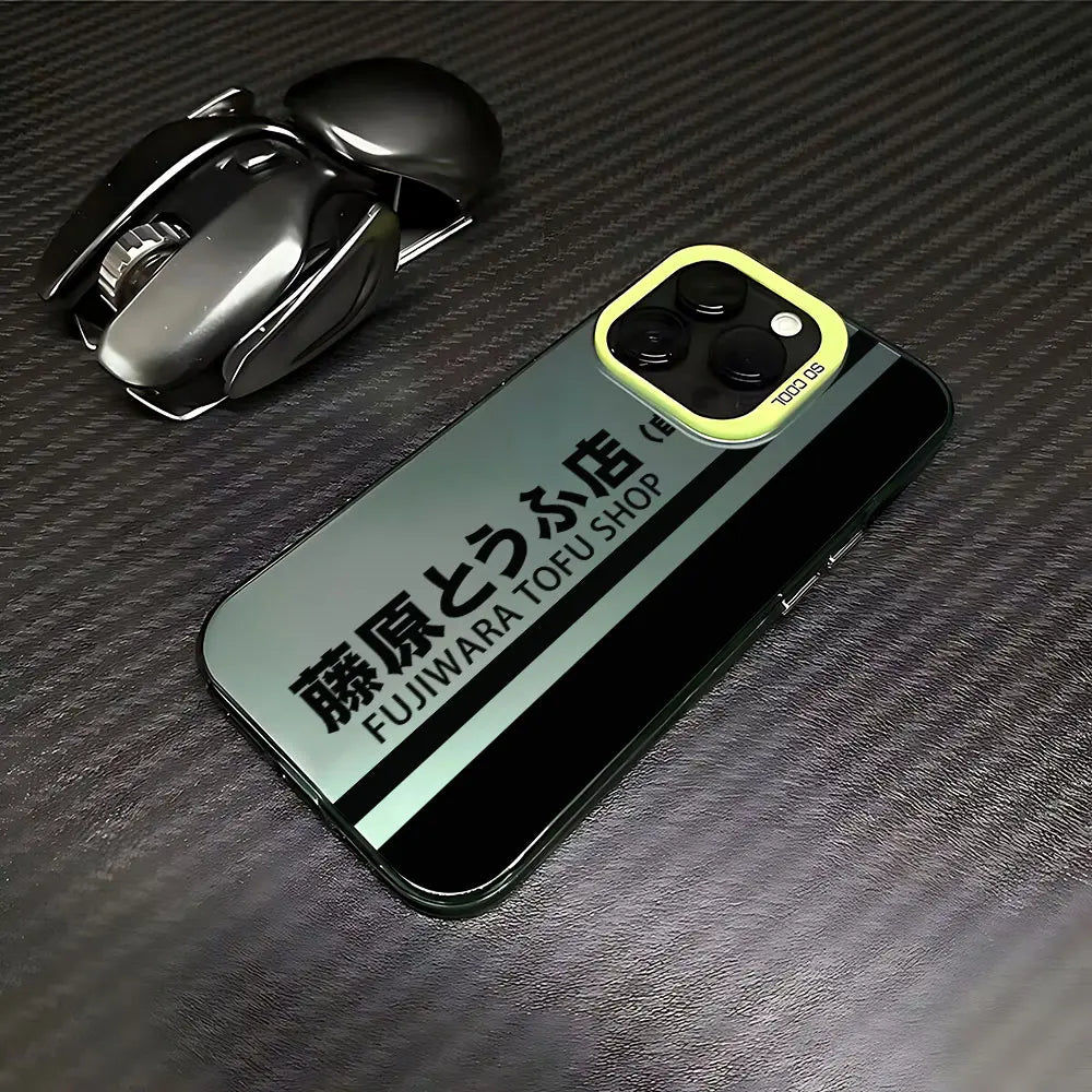 Fujiwara Tofu Shop Stripe Case for iPhone - Mint Green finish