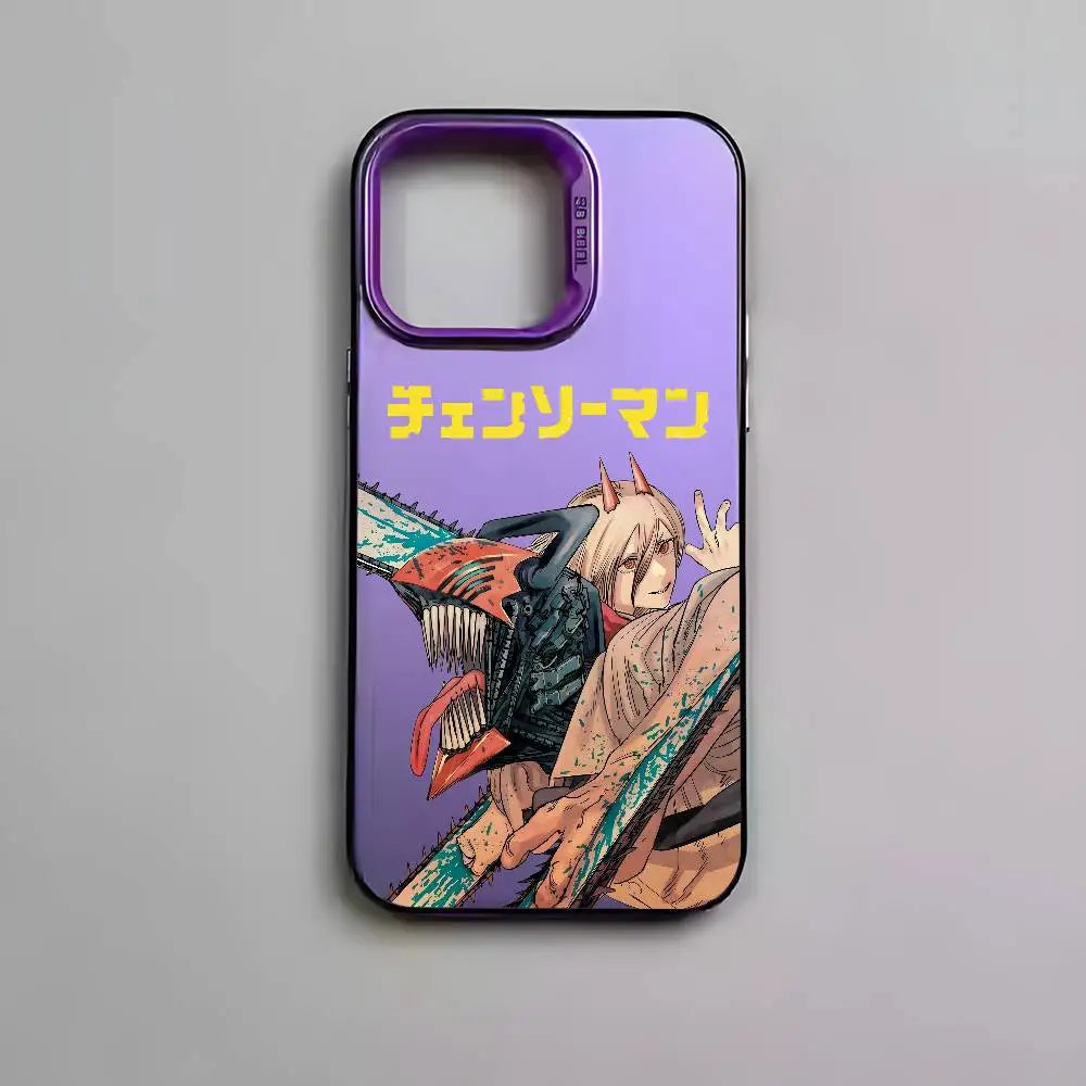 Power and Chainsaw Man Manga Duo Case for iPhone - Violet finish