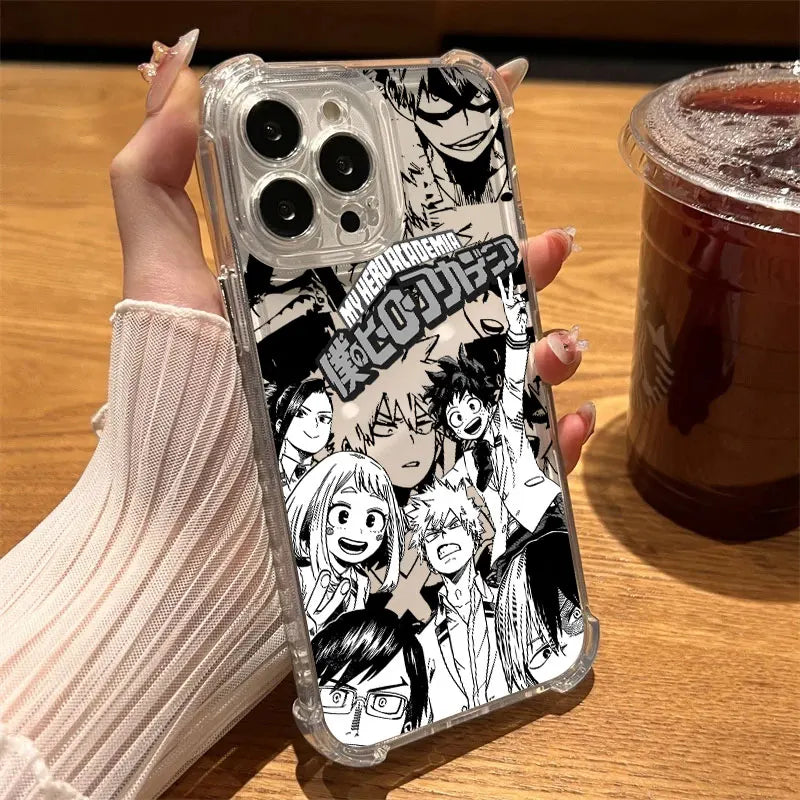 Hero Class Manga Collage Clear Case for iPhone - Clear finish
