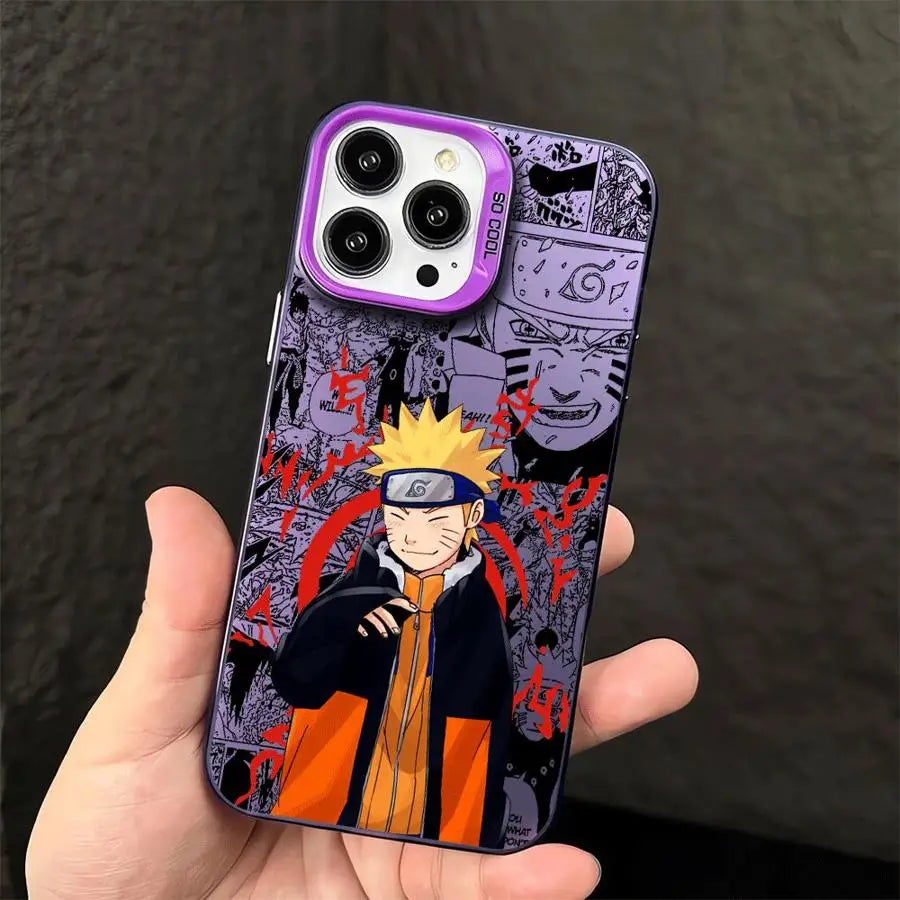 Naruto Crimson Manga Hoodie Case for iPhone - Purple