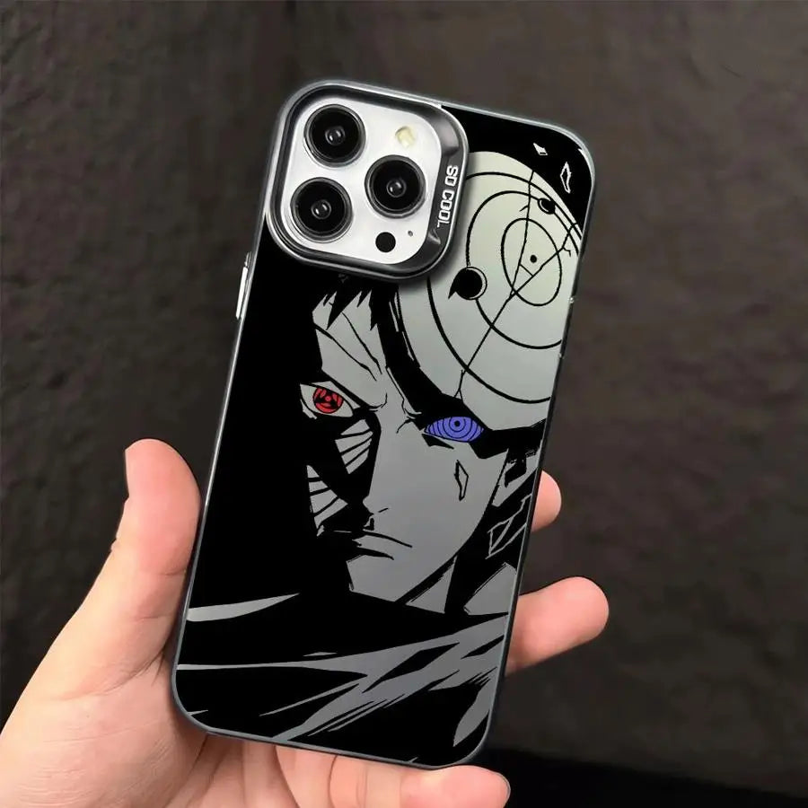 Obito Broken Mask Sharingan Case for iPhone - Silver finish