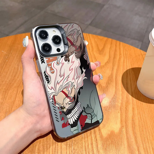 Okarun White Flame Yokai Portrait Case for iPhone - Graphite Black finish