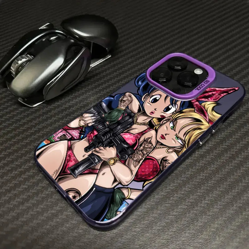 Android Warriors Collage Case for iPhone - Purple finish