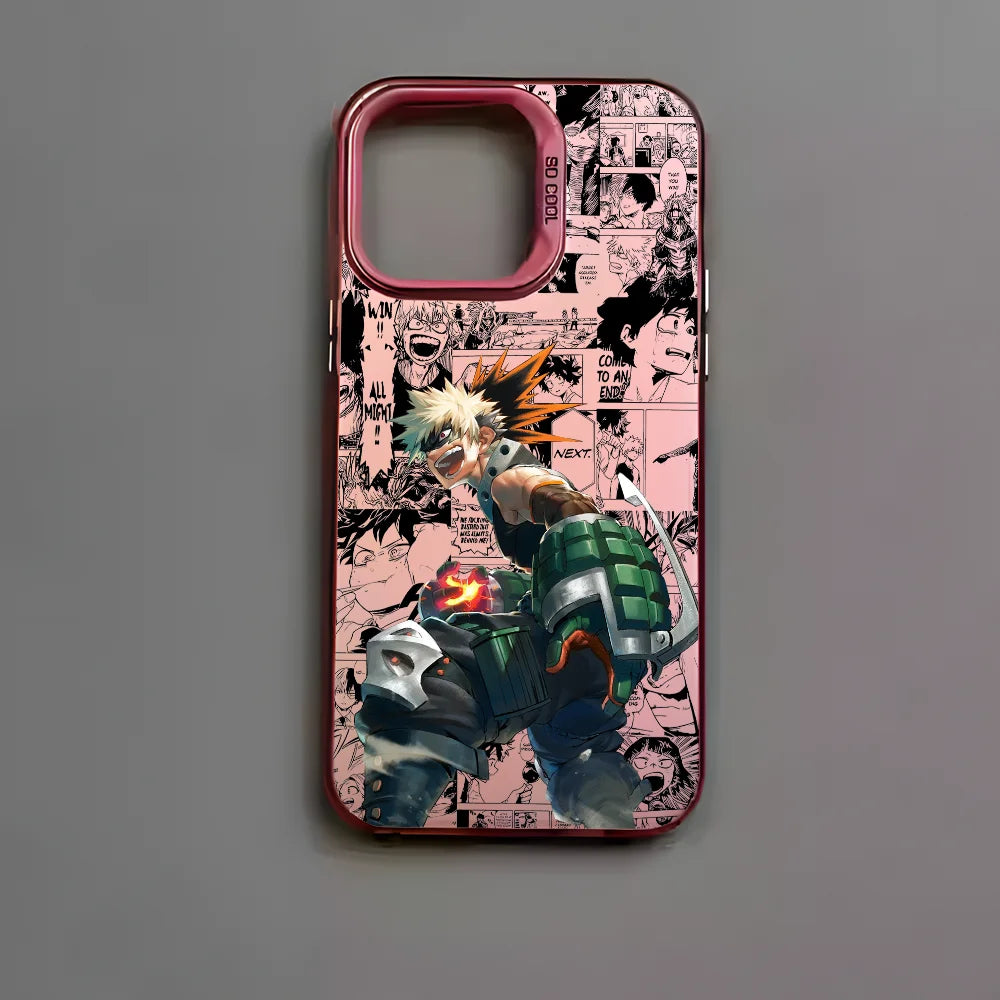 Bakugo Grenade Charge Aurora Case for iPhone - Rose Red finish