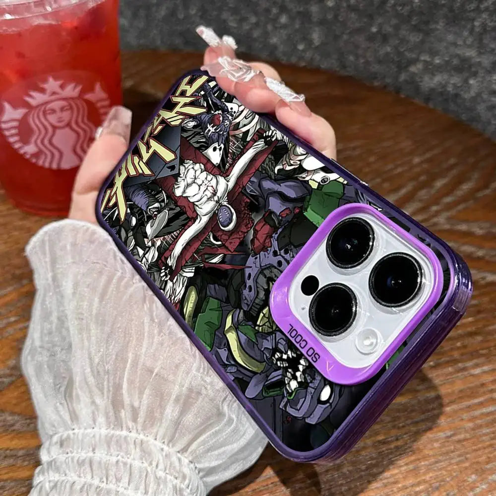 Evangelion Angels Manga Collage Case for iPhone - Aurora Violet finish