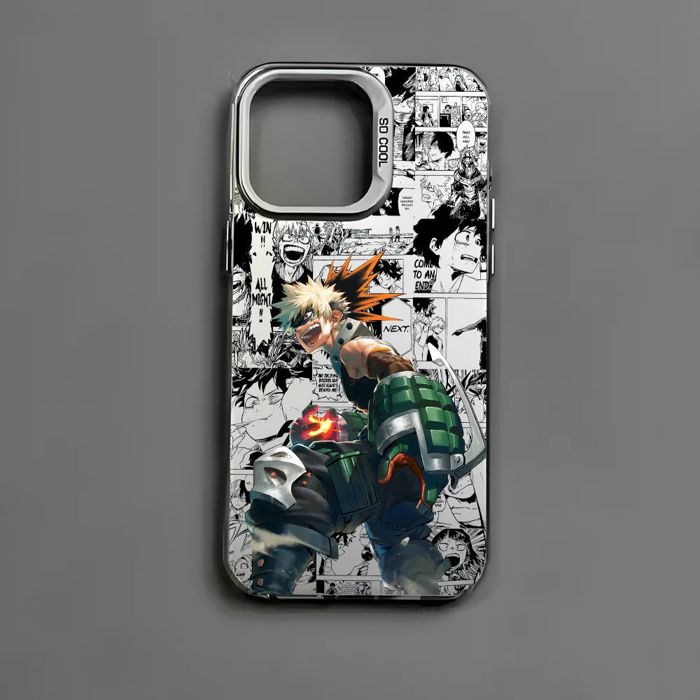 Bakugo Grenade Charge Aurora Case for iPhone - Silver finish