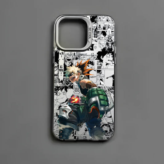 Bakugo Grenade Charge Aurora Case for iPhone - Silver finish