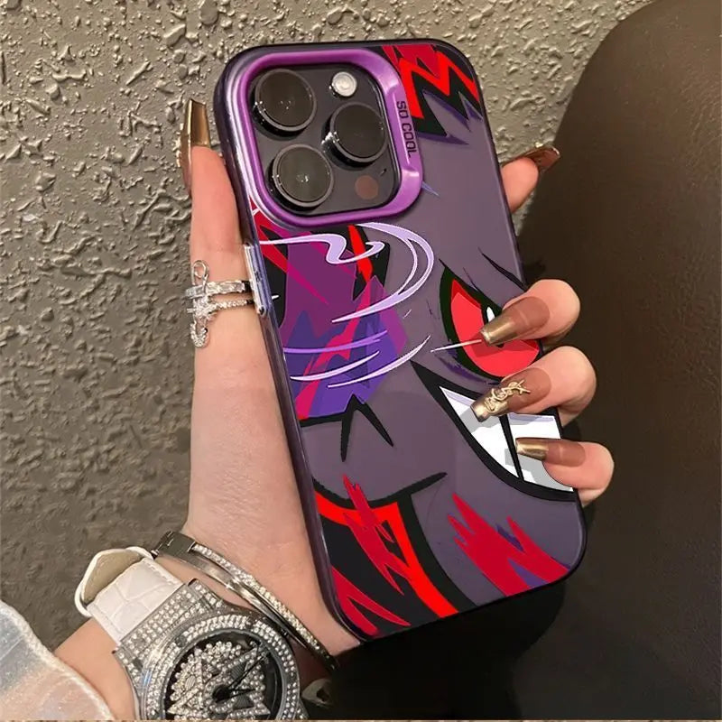 Gengar Abstract Grin Case for iPhone - Purple Red finish