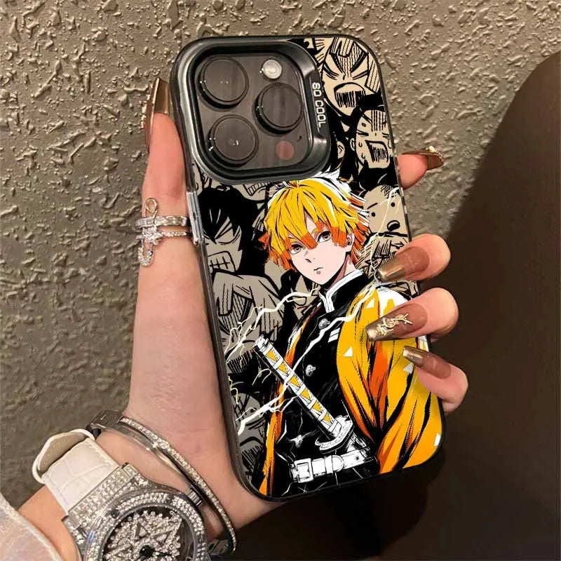Zenitsu Lightning Haori Portrait Case for iPhone - Smoke Gray finish