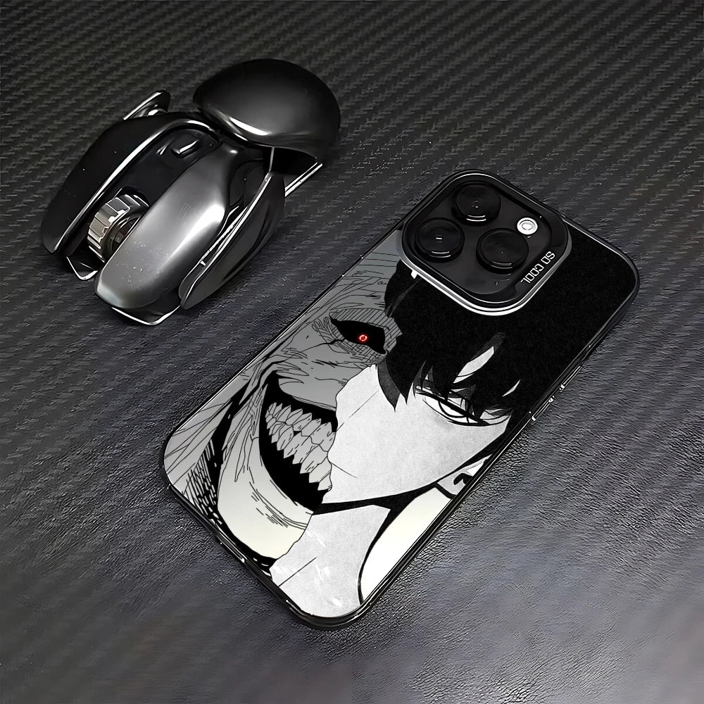 Sung Jinwoo Red-Eyed Monster Split Case for iPhone - Silver finish
