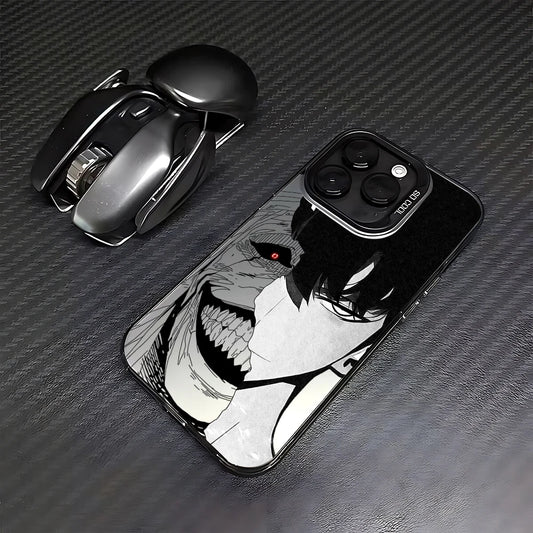 Sung Jinwoo Red-Eyed Monster Split Case for iPhone - Silver finish